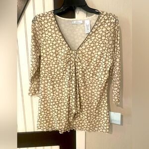 Jh Collections Blouse Turning Leaves Fall Size Large New With Tags